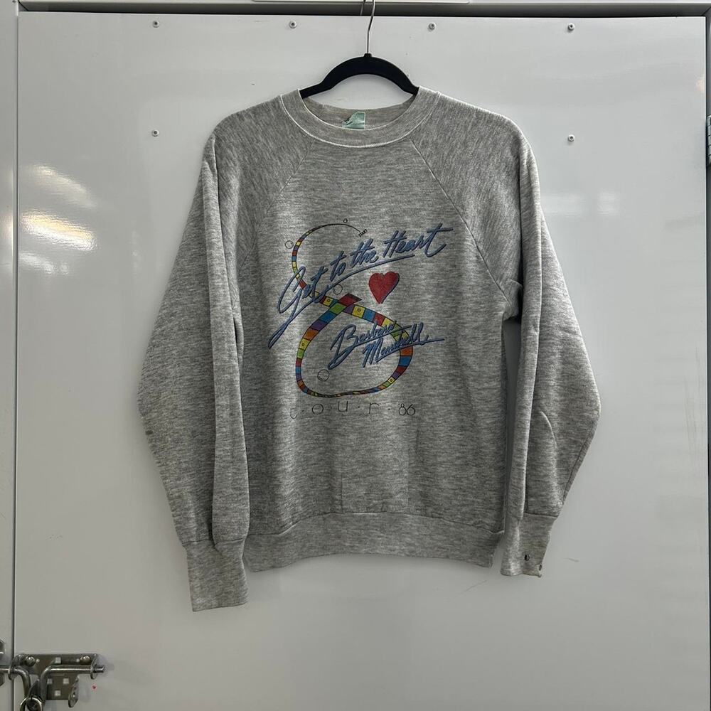 Grey 80s Barbara Mandrell crewneck sweatshirt